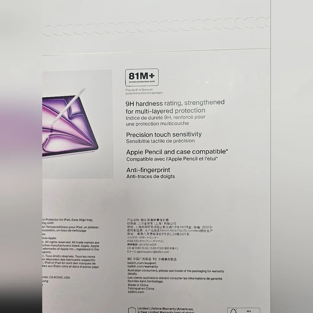 Belkin ScreenForce Screen Protector For IPad Air M2 13in